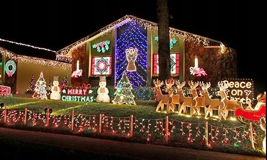 HIT! OZDOBA ŚWIĄTECZNA DZWONKI ZIMNY BIAŁY NEON