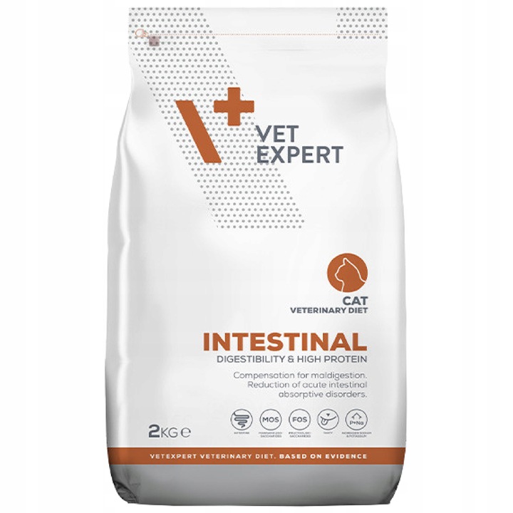 Sucha karma dla kotów wsparcie trawienia Vet Expert Intestinal 2 kg