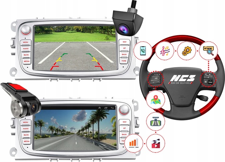 RADIO NAWIGACJA ANDROID FORD KUGA S-MAX GALAXY MONDEO FOCUS C-MAX BLUETOOTH