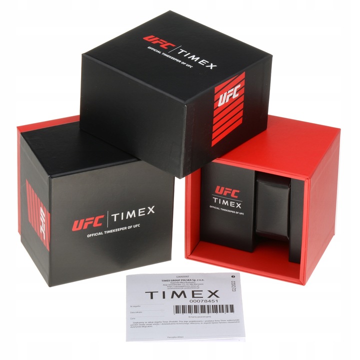 TIMEX UFC zegarek męski sportowy wodoszczelny WR50 stoper alarm data