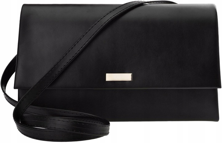 Mała TOREBKA Wizytowa KOPERTÓWKA ELEGANCKA Czarna KLASYCZNA Listonoszka