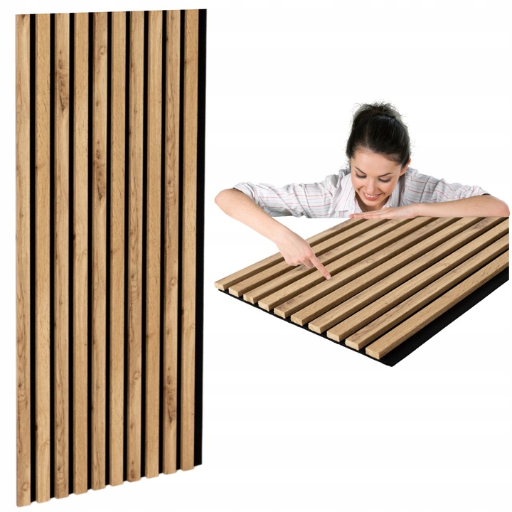 Lamele na Płycie Ścienne 135x46 Panele Dekoracyjne PREMIUM DĄB Różne Kolory
