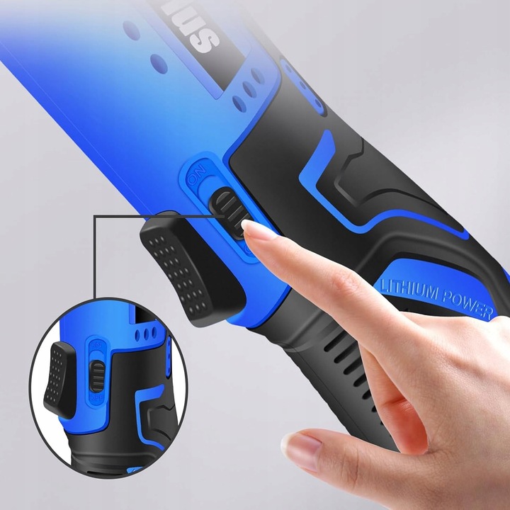 Elektryczny Klucz Akumulatorowa Udarowy Grzechotką 3/8'' 2 AKU & 7 Gniazda