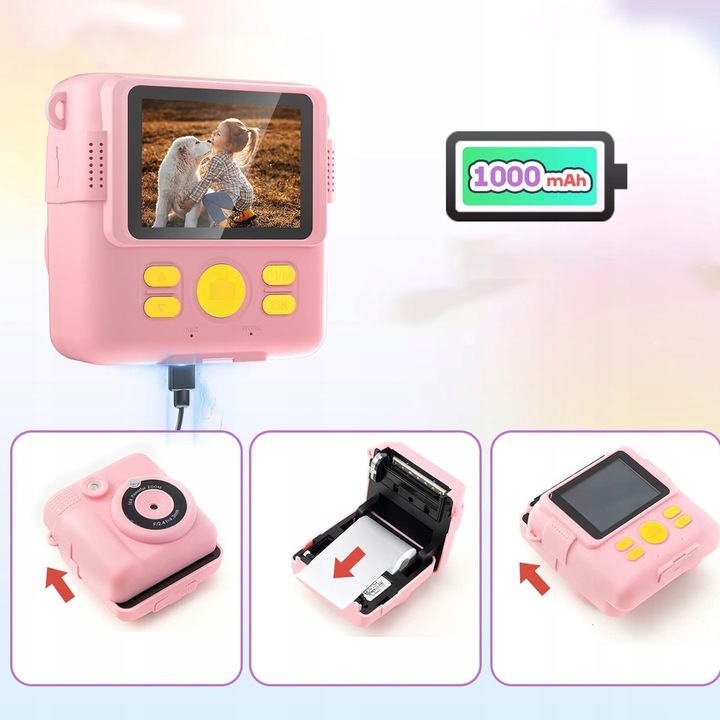 APARAT NATYCHMIASTOWY DLA DZIECI DZIECKA Z KARTA 32GB + KOLOROWYMI PISAKAMI