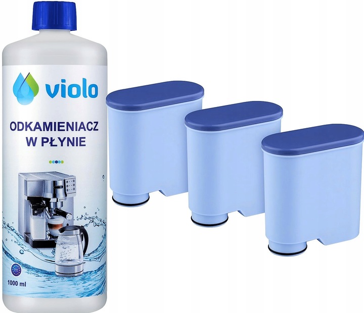 1000 ml ODKAMIENIACZ ekspresu SAECO PHILIPS 3x FILTR ekspresu