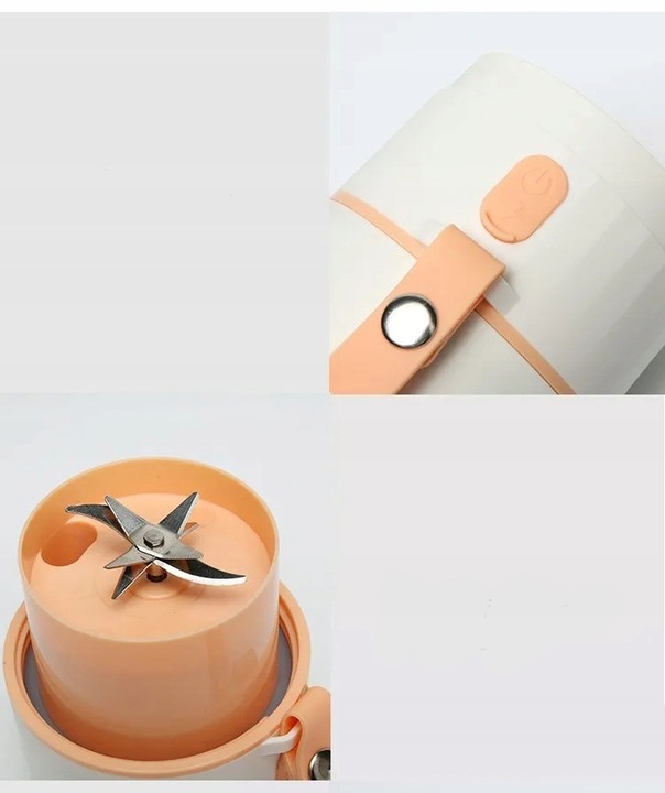 BEZPRZEWODOWY PRZENOŚNY BLENDER TURYSTYCZNY 360ML- Prezent Dla Taty