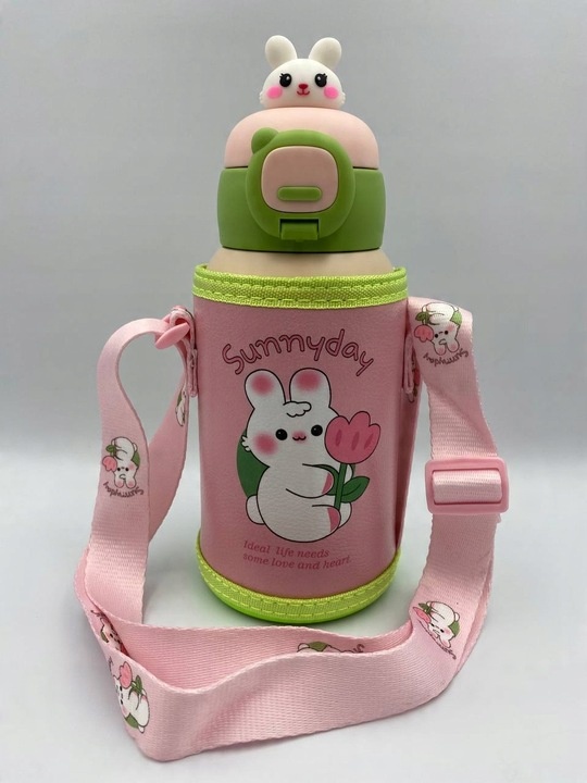 Bidon termiczny 2w1 dla dzieci ze słomka 500ml kubek termiczny dziecięcy