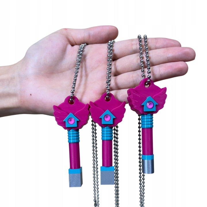 ZESTAW KLUCZY SQUID GAME 3 NASZYJNIK 80CM HIDE AND SEEK GADŻET NA PREZENT