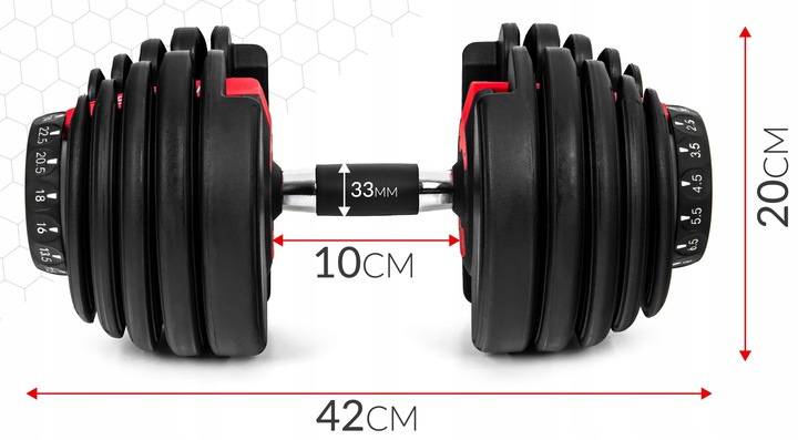 HANTEL REGULOWANY SAPPHIRE obciążenie 2,5KG - 24KG HANTLA 1x hantle SYSTEM