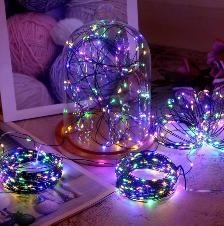 Lampki druciki mikro 500LED 50 METRÓW NA ZIELONYM KABLU