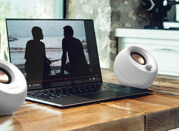 MINIMALISTYCZNE GŁOŚNIKI BIURKOWE 2.0 USB-C BT 5.0 16W Creative Pebble V3