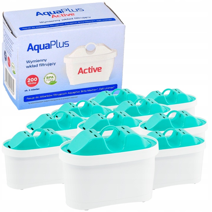 Filtr Aquaplus Active wkład do dzbanka filtrującego wodę 10 szt.