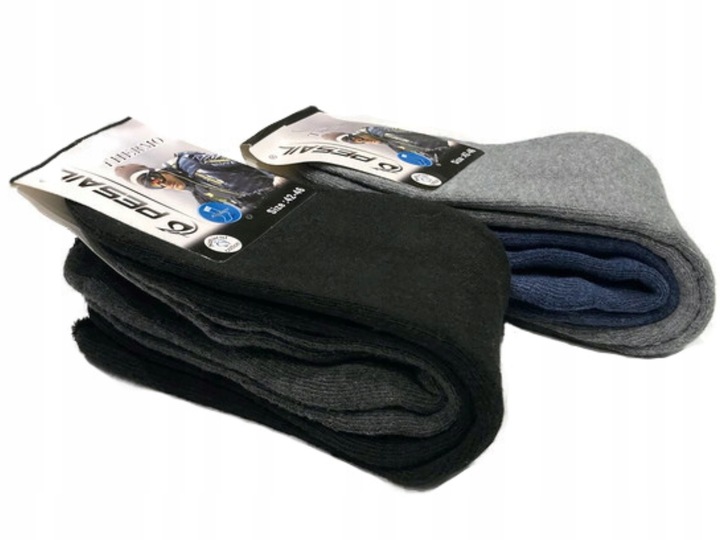 8x Skarpety Termo Bezuciskowe gładkie Pesail 42-46