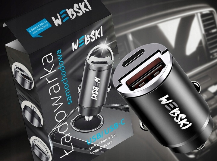 Fajna Mała Ładowarka Samochodowa do Nawigacji