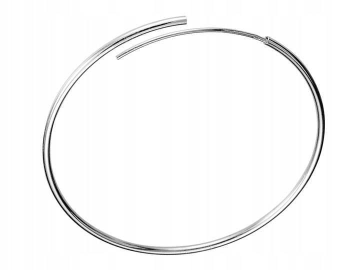 Kolczyki kółka srebrne pr 925 klasyczne koła 6 cm