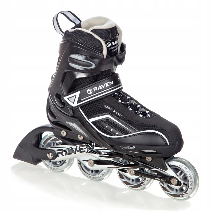 Rolki Regulowane RAVEN Total Black 43-46 Kauczuk