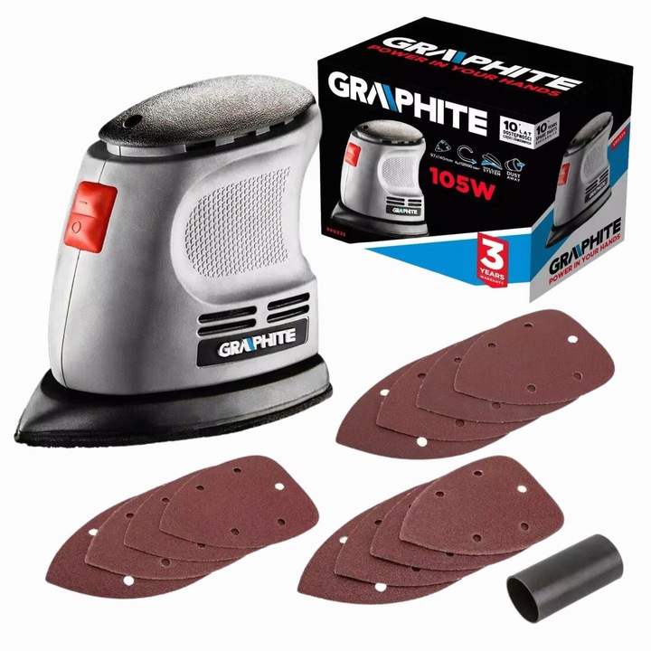 Szlifierka oscylacyjna delta 105W GRAPHITE 59G335