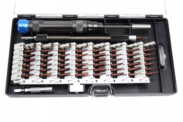 ZESTAW PRECYZYJNYCH ŚRUBOKRĘTÓW 60W1 BITY WKRĘTAK TORX MAGNETYCZNE MAGNES