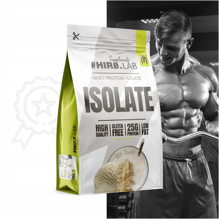 Izolat Białka BIAŁKO 700 g WPI Whey Protein Isolate Biała Czekolada Hiro