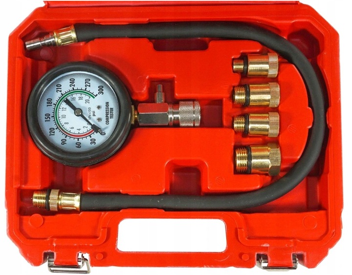 MIERNIK TESTER CIŚNIENIA SPRĘŻANIA POZIOMU KOMPRESJI WTRYSKU SILNIK BENZYNA