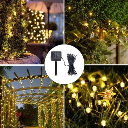 LAMPA SOLARNA girlanda światełka LED ciepłe P-706