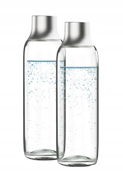 Zestaw dwóch butelek szklanych do wody do saturatora BRITA sodaTRIO 1l x2