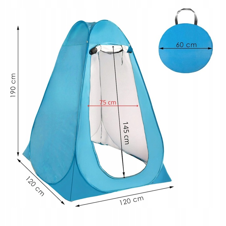 NAMIOT NA PRYSZNIC TOALETA WC PRZEBIERALNIA PRZENOŚNA KEMPINGOWY PLAŻOWY