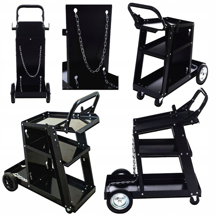 WÓZEK. SPAWALNICZY. DO SPAWAREK z półką na butle METALOWE KÓŁKA POD MIGOMAT