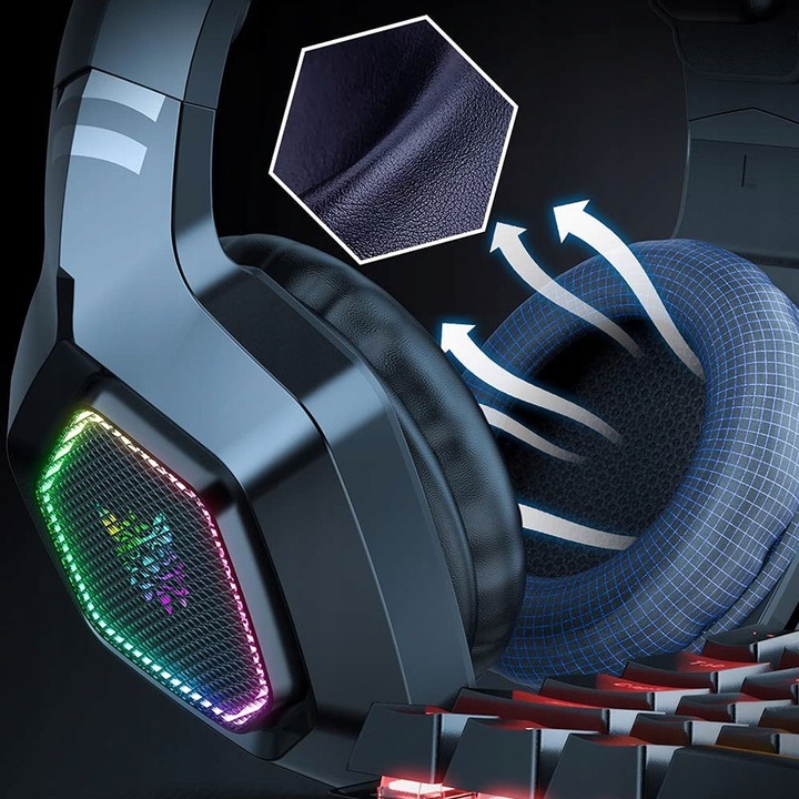 ONIKUMA K10 SŁUCHAWKI GAMINGOWE NAUSZNE PRZEWODOWE Z MIKROFONEM DO PC RGB