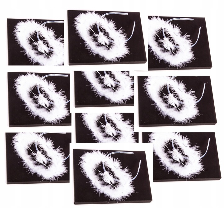 10 x BIAŁA AUREOLKA OPASKA AUREOLA PUSZEK ANIOŁ ŚWIĘTA JASEŁKA