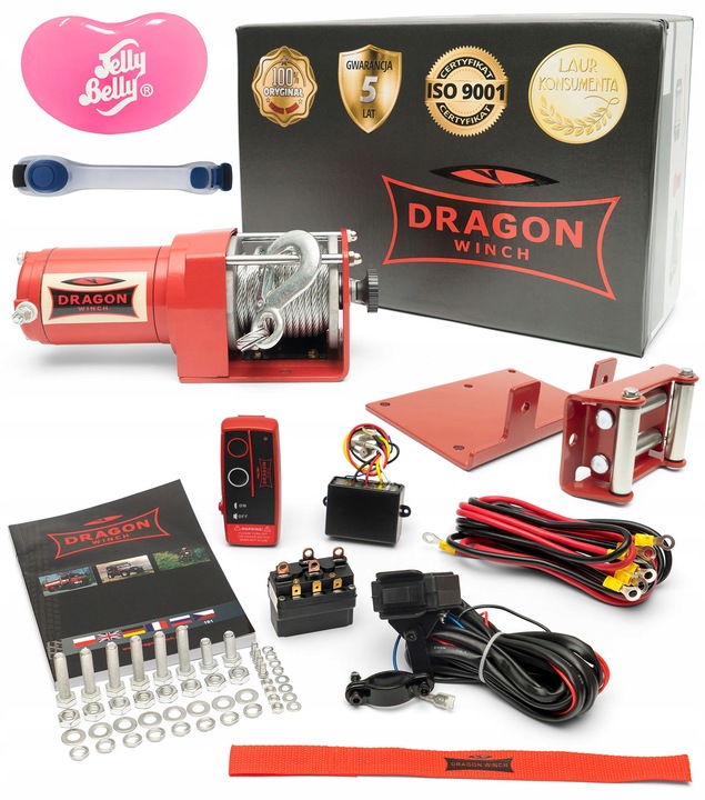 1,1T WYCIĄGARKA DRAGON 2500 ELEKTRYCZNA WCIĄGARKA linowa pługa quada +pilot