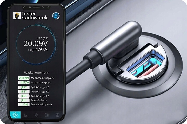 Fajna Mała Ładowarka Samochodowa do Nawigacji