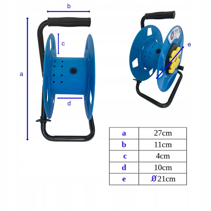 Pusty bęben na przedłużacz, zwijak 15m