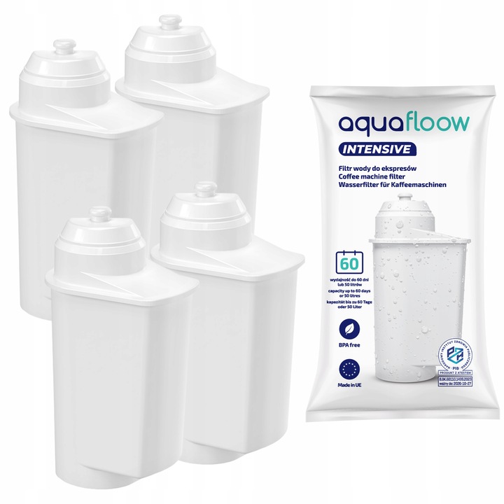 AquaFloow filtr do wody do ekspresu Siemens EQ3 EQ5 EQ6 EQ9 zamiennik 4x