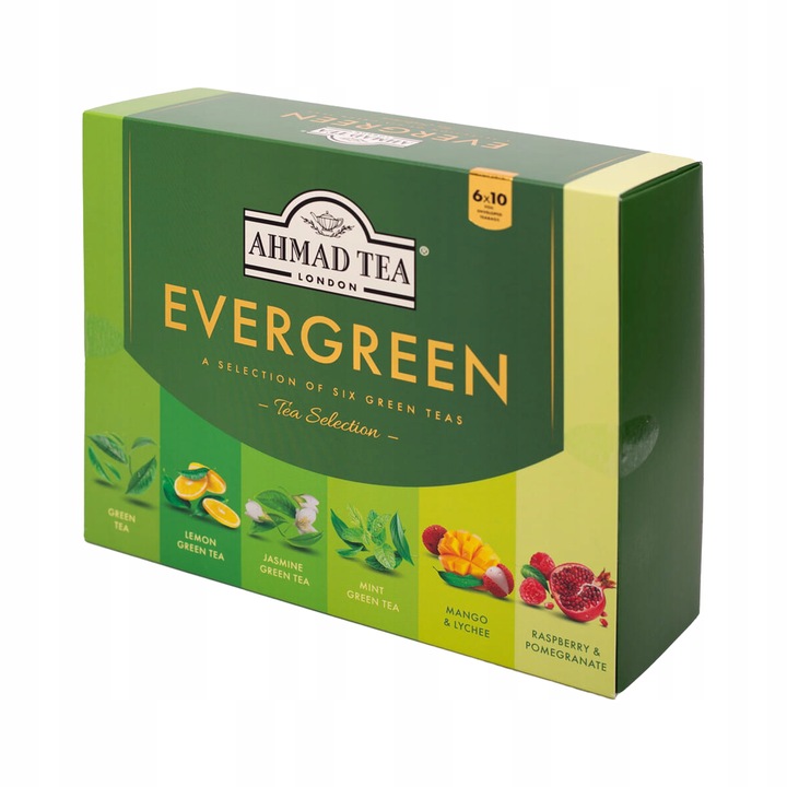 Kolekcja herbat zielonych AHMAD TEA EVERGREEN SELECTION 60 torebek