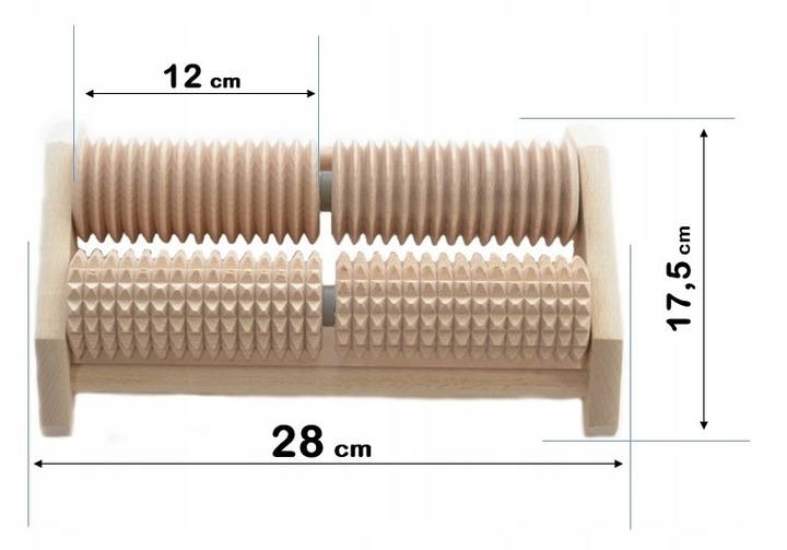 Masażer Receptor Drewniany do Stóp Ruchomy PL