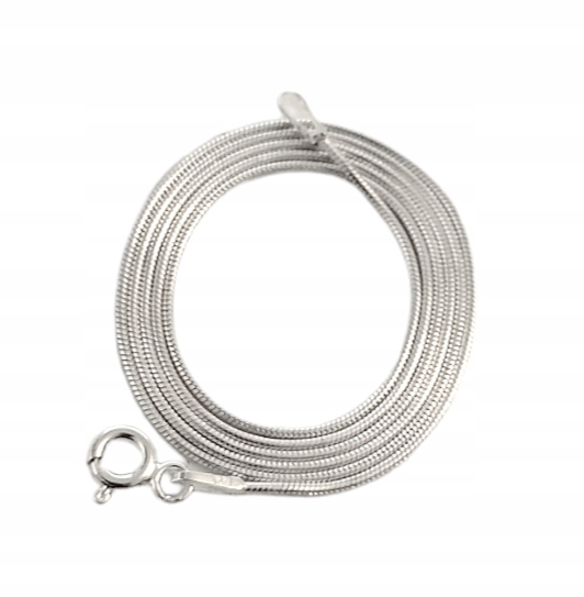 SREBRNY ŁAŃCUSZEK ŻYŁKA ( OKRĄGŁA) PRÓBA SREBRA- 925