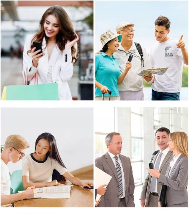 Przenośny tłumacz Hersance AA75-1, offline/Wi-Fi dwukierunkowy 137 języków