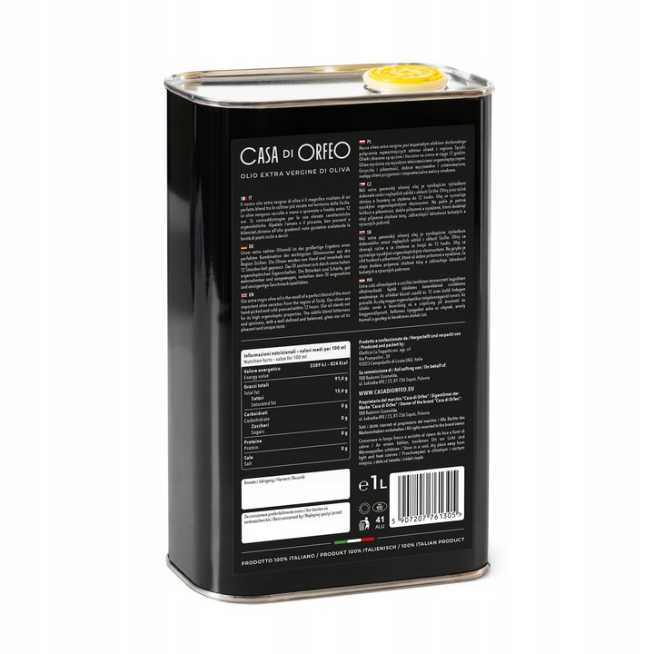 Oliwa Extra Vergine Casa di Orfeo 1 litr Sycylia Włochy