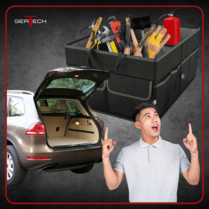 Organizer samochodowy DO BAGAZNIKA Torba rzepy Skrzynka Kufer Pojemny XL
