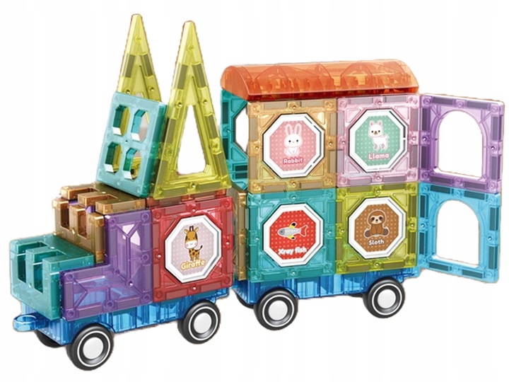 51w1 Zestaw Klocków Edukacyjne Klocki Magnetyczne Sensoryczne Panele Figury