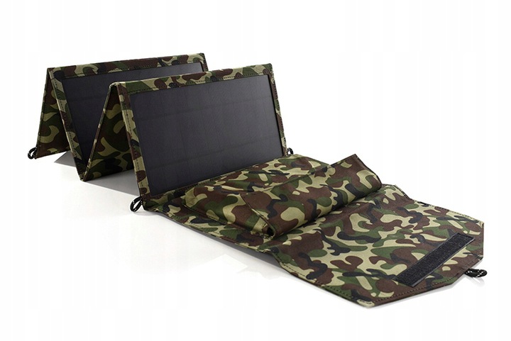 PRZENOŚNY PANEL SŁONECZNY 4 PANELE 2xUSB 20W MATA SOLARNA SKŁADNA W GÓRY