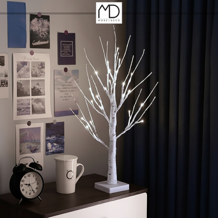 Brzoza led 120 cm 96 led kolor zimny drzewko świąteczne święta dekoracja