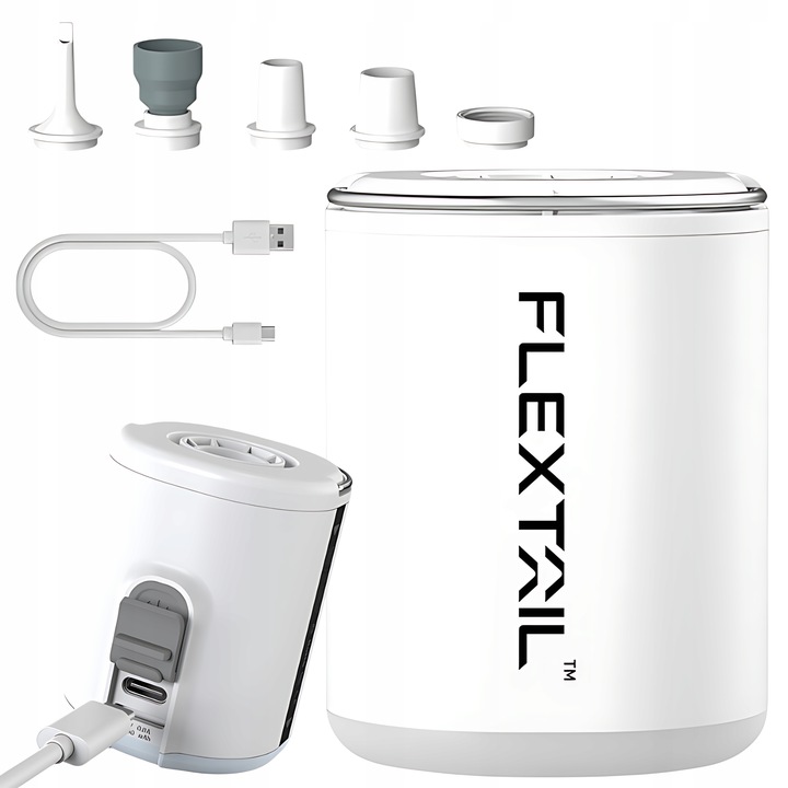 Flextail Bezprzewodowa Pompka Próżniowa Mini 3w1 Tiny Pump 2x Z Lampką