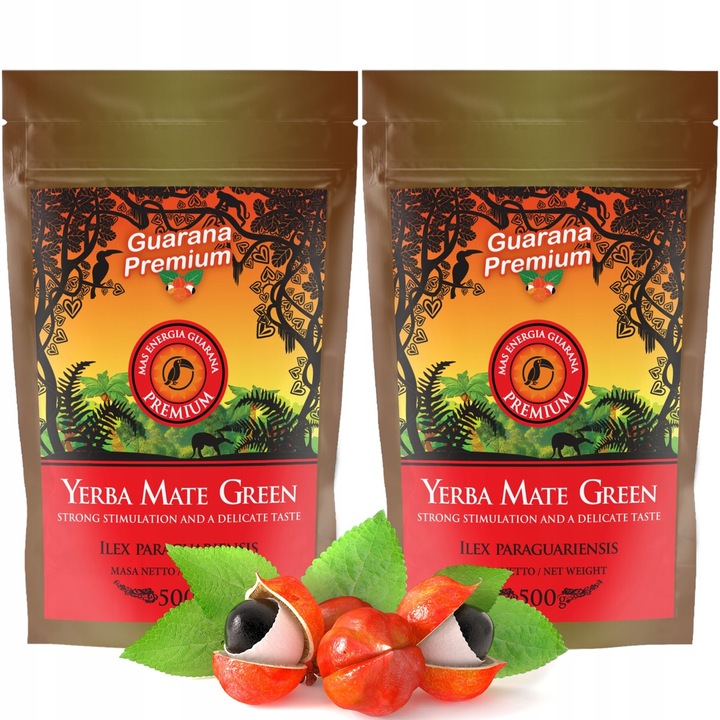 Yerba Mate Green Energia 2x500g 1kg Guarana MOC