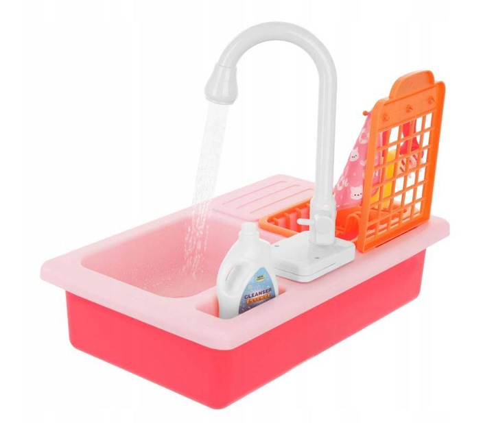 DUŻY ZLEWOZMYWAK AKCESORIA KRAN WODA NOWY KUCHNIA DLA DZIECI ZESTAW PREZENT