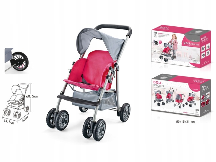 Wózek spacerówka dla lalki Super Lekki