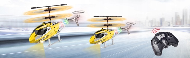 HELIKOPTER ZDALNIE STEROWANY SAMOLOT RC NA PILOT PREZENT ŚMIGŁOWIEC Z LED