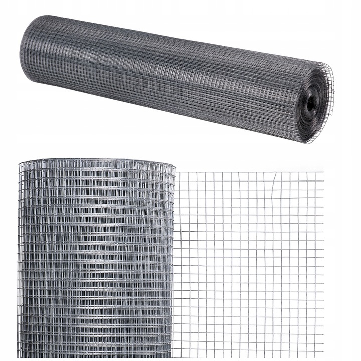 SIATKA PRZECIW GRYZONIOM SZKODNIKOM 1m 100cm OCYNKOWANA 50x50 2,0mm | 25mb
