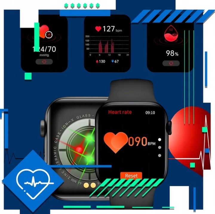 SMARTBAND zegarek SMARTWATCH Puls Krokomierz Kalorie AMOLED